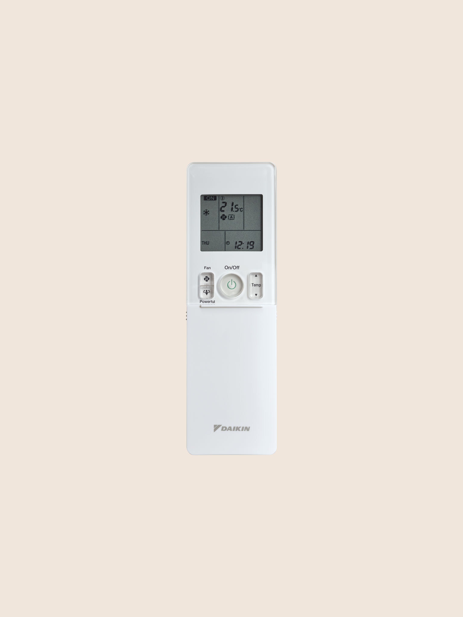 Packshot: Remote control of a Stylish air conditioner