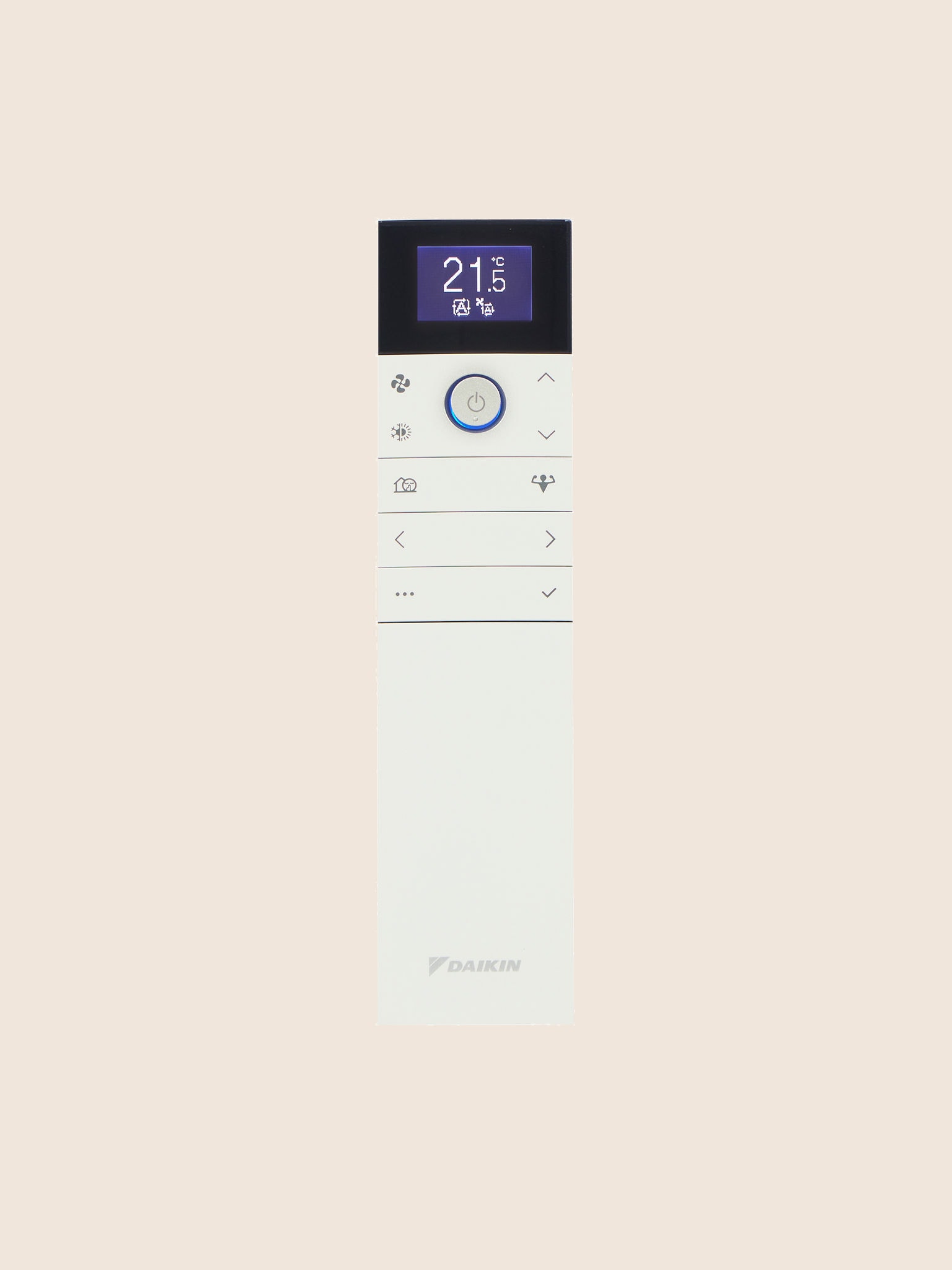 Packshots: Remote control of a Daikin Emura air conditioner